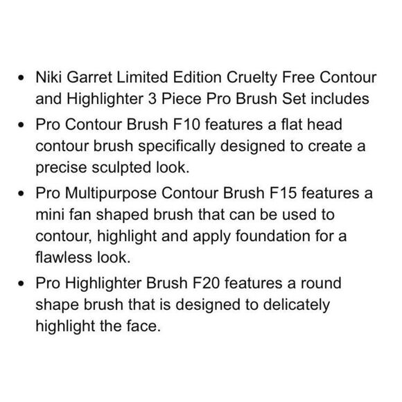 NIKI GARRETT - 🎉HP X 4🎉 NWT Limited Edition 3-Pc Contour:Highlighting Brushes - Picture 11 of 12